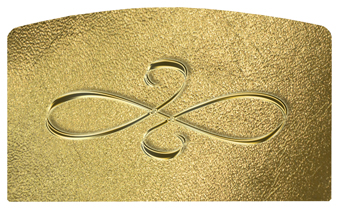 DACRO-601-GD-SH-GD Gold Scroll Shimmer Gold